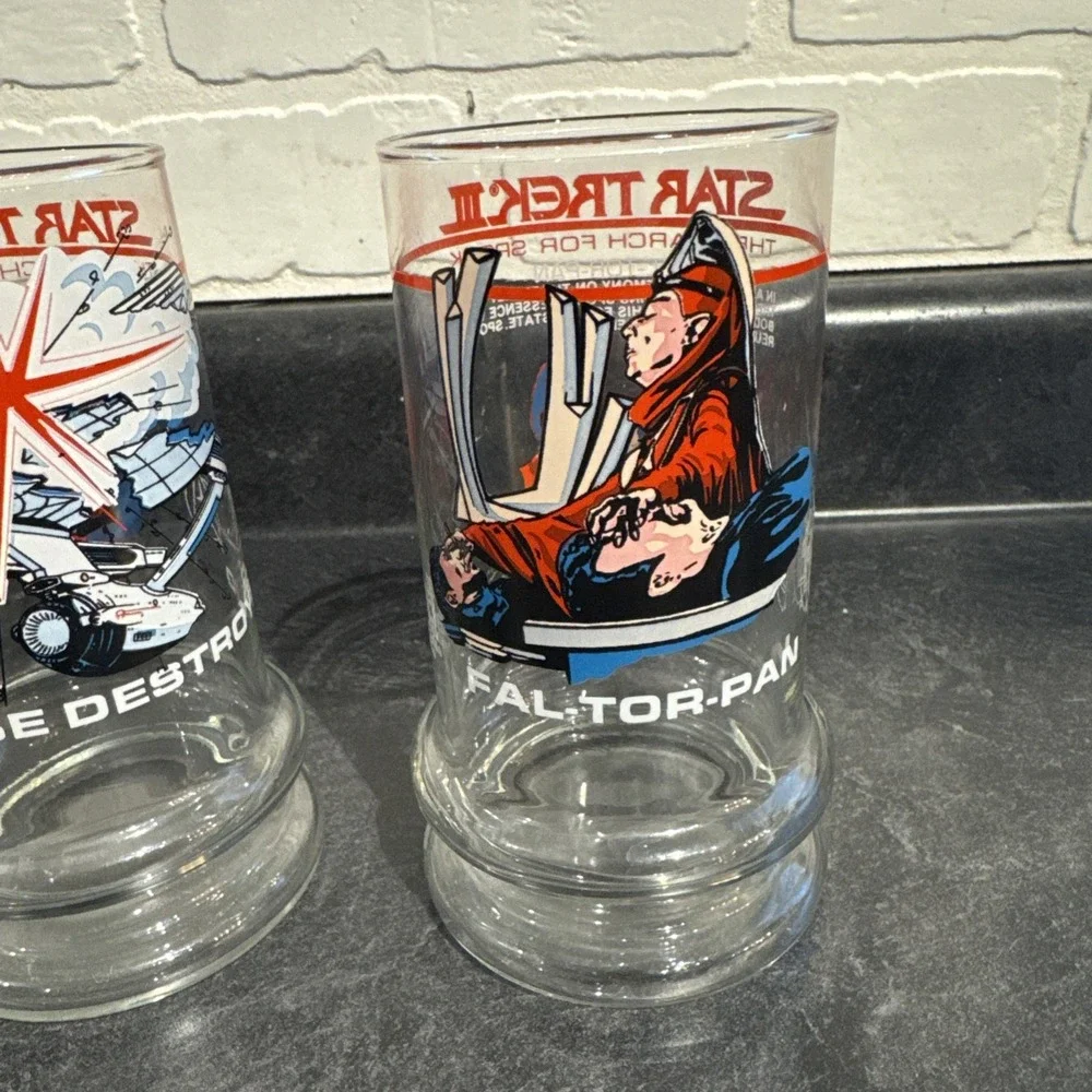 Retro 1984 Taco Bell Star Trek III Glass Set Of 2